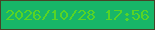 文字の大きさ：3、枠の色：474327、背景の色：17b668、文字の色：57d425 無料ブログパーツのブログ時計
