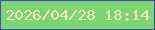 文字の大きさ：5、枠の色：4744c9、背景の色：7ad770、文字の色：fbe2c0 無料ブログパーツのブログ時計
