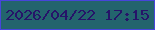 文字の大きさ：4、枠の色：4745da、背景の色：23646d、文字の色：261469 無料ブログパーツのブログ時計