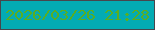 文字の大きさ：2、枠の色：47464c、背景の色：03abb3、文字の色：58ae23 無料ブログパーツのブログ時計
