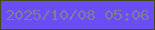 文字の大きさ：3、枠の色：474719、背景の色：6b4df5、文字の色：857a9b 無料ブログパーツのブログ時計