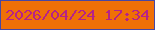 文字の大きさ：3、枠の色：4747a4、背景の色：ef7007、文字の色：b62288 無料ブログパーツのブログ時計