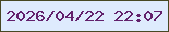 文字の大きさ：5、枠の色：474823、背景の色：deebfd、文字の色：62216c 無料ブログパーツのブログ時計