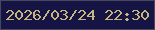 文字の大きさ：2、枠の色：47485d、背景の色：151445、文字の色：c5b67e 無料ブログパーツのブログ時計