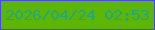 文字の大きさ：1、枠の色：4748f4、背景の色：5db604、文字の色：22a67e 無料ブログパーツのブログ時計
