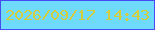 文字の大きさ：4、枠の色：474bf4、背景の色：6edbfd、文字の色：d5ce3f 無料ブログパーツのブログ時計