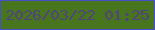 文字の大きさ：1、枠の色：474dcb、背景の色：47761e、文字の色：50427b 無料ブログパーツのブログ時計