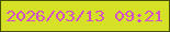 文字の大きさ：2、枠の色：474e06、背景の色：d5e027、文字の色：d251c7 無料ブログパーツのブログ時計