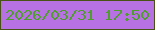 文字の大きさ：3、枠の色：475214、背景の色：b871e2、文字の色：4d9f2c 無料ブログパーツのブログ時計