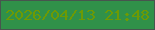 文字の大きさ：3、枠の色：47554e、背景の色：309149、文字の色：6d9a04 無料ブログパーツのブログ時計