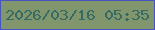 文字の大きさ：1、枠の色：4755c2、背景の色：82966e、文字の色：356b64 無料ブログパーツのブログ時計