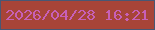 文字の大きさ：1、枠の色：475774、背景の色：a74438、文字の色：c760b7 無料ブログパーツのブログ時計