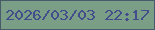 文字の大きさ：1、枠の色：475b6a、背景の色：7b9e86、文字の色：434d8c 無料ブログパーツのブログ時計