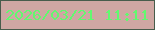 文字の大きさ：2、枠の色：475c4b、背景の色：cfa7a3、文字の色：62f86f 無料ブログパーツのブログ時計
