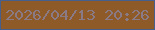 文字の大きさ：2、枠の色：475f8c、背景の色：8d5a28、文字の色：897a85 無料ブログパーツのブログ時計