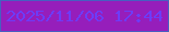文字の大きさ：5、枠の色：475fc1、背景の色：961ebb、文字の色：6d3cf7 無料ブログパーツのブログ時計