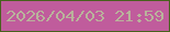 文字の大きさ：3、枠の色：47611c、背景の色：c05c9c、文字の色：b9b39b 無料ブログパーツのブログ時計