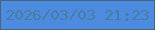 文字の大きさ：5、枠の色：47657a、背景の色：4c8be0、文字の色：4a7ba0 無料ブログパーツのブログ時計