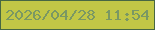 文字の大きさ：2、枠の色：476743、背景の色：c1c746、文字の色：7a9863 無料ブログパーツのブログ時計