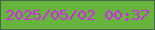 文字の大きさ：4、枠の色：476949、背景の色：66b43e、文字の色：d622ee 無料ブログパーツのブログ時計