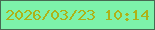 文字の大きさ：3、枠の色：476952、背景の色：7df2aa、文字の色：adb218 無料ブログパーツのブログ時計