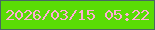 文字の大きさ：1、枠の色：476960、背景の色：5adc05、文字の色：ffadd4 無料ブログパーツのブログ時計