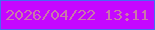 文字の大きさ：4、枠の色：4769f4、背景の色：c407ff、文字の色：c979a9 無料ブログパーツのブログ時計