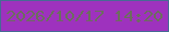 文字の大きさ：5、枠の色：476a95、背景の色：9e32be、文字の色：6d6d5e 無料ブログパーツのブログ時計