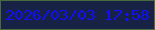 文字の大きさ：5、枠の色：476b3c、背景の色：172245、文字の色：110ff7 無料ブログパーツのブログ時計