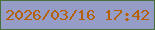 文字の大きさ：5、枠の色：476f3c、背景の色：959cc6、文字の色：b56006 無料ブログパーツのブログ時計