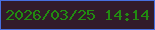 文字の大きさ：3、枠の色：476fdf、背景の色：321b2a、文字の色：228b11 無料ブログパーツのブログ時計