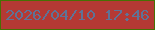 文字の大きさ：5、枠の色：477003、背景の色：b43934、文字の色：5e7397 無料ブログパーツのブログ時計