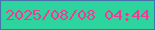 文字の大きさ：4、枠の色：4771aa、背景の色：2ed49d、文字の色：f13995 無料ブログパーツのブログ時計