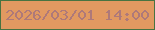 文字の大きさ：2、枠の色：477341、背景の色：e19961、文字の色：ae7979 無料ブログパーツのブログ時計
