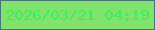 文字の大きさ：1、枠の色：47747a、背景の色：82e36c、文字の色：3ded5b 無料ブログパーツのブログ時計
