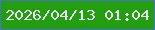 文字の大きさ：4、枠の色：4774ca、背景の色：229e0f、文字の色：ebe5f9 無料ブログパーツのブログ時計