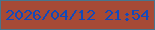 文字の大きさ：2、枠の色：47758d、背景の色：a64a36、文字の色：1149bb 無料ブログパーツのブログ時計