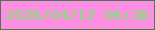 文字の大きさ：4、枠の色：477658、背景の色：fd8ee1、文字の色：78ec71 無料ブログパーツのブログ時計