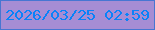 文字の大きさ：1、枠の色：4776d2、背景の色：a68dd4、文字の色：0982f9 無料ブログパーツのブログ時計