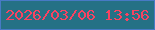 文字の大きさ：2、枠の色：477ac5、背景の色：257185、文字の色：f94361 無料ブログパーツのブログ時計