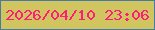 文字の大きさ：3、枠の色：477ba6、背景の色：d1c560、文字の色：fe1d78 無料ブログパーツのブログ時計