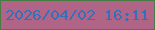 文字の大きさ：3、枠の色：477d44、背景の色：b16586、文字の色：356fba 無料ブログパーツのブログ時計