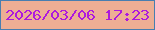 文字の大きさ：3、枠の色：477eb0、背景の色：edae94、文字の色：ad19dd 無料ブログパーツのブログ時計