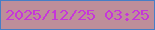 文字の大きさ：3、枠の色：477ec6、背景の色：be8e9a、文字の色：c637d8 無料ブログパーツのブログ時計