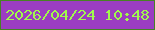 文字の大きさ：4、枠の色：478224、背景の色：9b3dc2、文字の色：a0f94c 無料ブログパーツのブログ時計