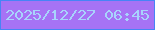 文字の大きさ：2、枠の色：4784f6、背景の色：a673f5、文字の色：a8d3fc 無料ブログパーツのブログ時計