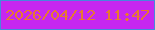 文字の大きさ：5、枠の色：4787dd、背景の色：c727f0、文字の色：e7792f 無料ブログパーツのブログ時計
