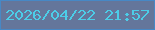 文字の大きさ：3、枠の色：4788c5、背景の色：64769b、文字の色：4ccde8 無料ブログパーツのブログ時計