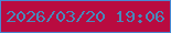 文字の大きさ：3、枠の色：4788d3、背景の色：b90b40、文字の色：4888ba 無料ブログパーツのブログ時計