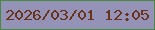 文字の大きさ：5、枠の色：478a3d、背景の色：9592b8、文字の色：693319 無料ブログパーツのブログ時計